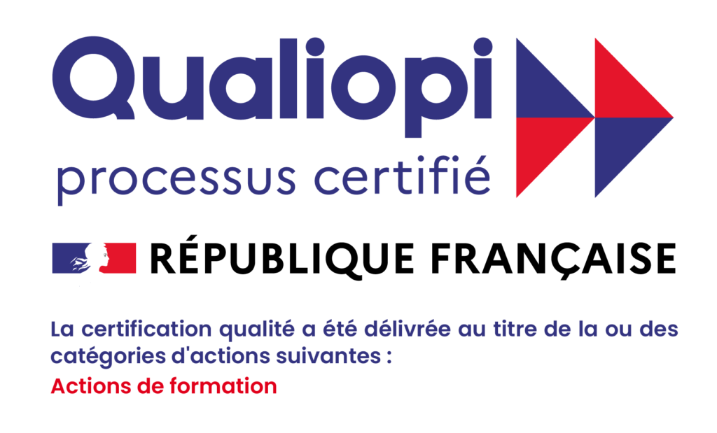 La certification qualité Qualiopi a été délivrée au titre de la catégorie d'actions suivante : Action de formation